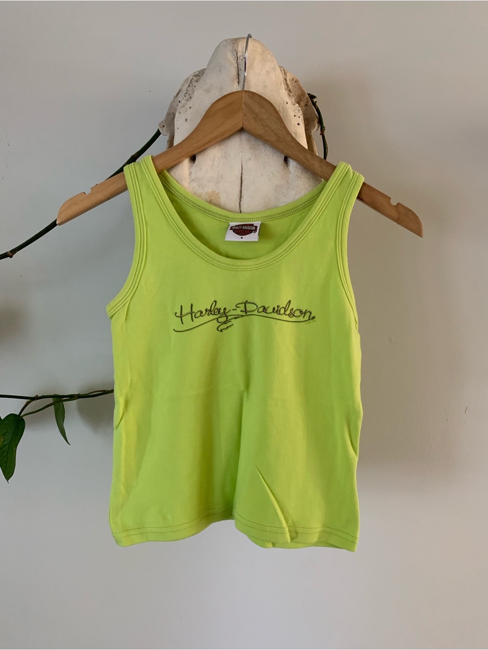 Vintage Harley-Davidson Women’s Neon Yellow Tank Top